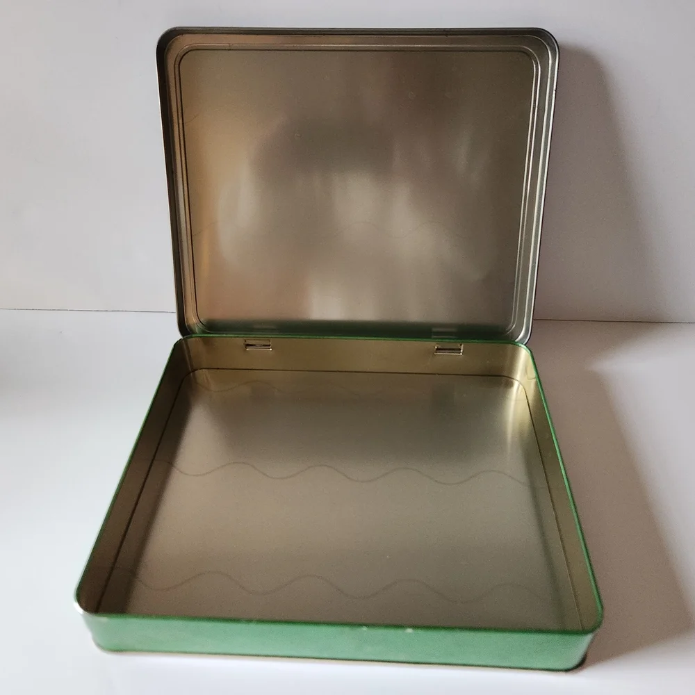 Vintage Whitman's Sampler Tin with Pissaro Graphics and Hinged Lid